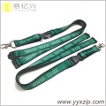 Heat transfer printing green lanyard necklace keychain