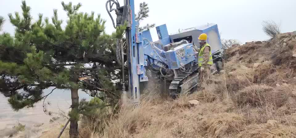 hydraulic press guardrail post pile driver