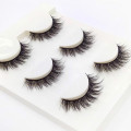 3 Pairs New Handmade Cross False Eyelashes Beauty Makeup Thick Voluminous Messy Fake Eye Lashes Extension Tools