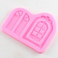 DIY Retro Window Cake Border Silicone Molds Door shape Frame Fondant Decorating Tools Cupcake Candy Chocolate Gumpaste Mold