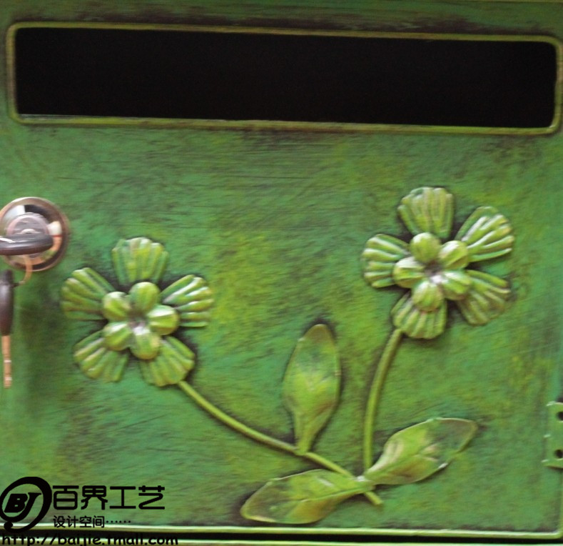 Garden decor / Villa mailbox /Green Ant Iron Mailbox Waterproof Home Decoration Garden mailbox
