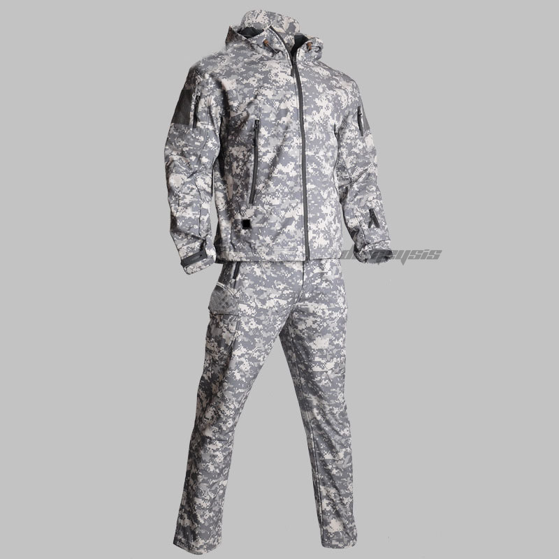 Waterproof Military Uniform Tactical Combat Training Jacket Pants Army Camouflage Hunting Shooting Windbreakers Fleece Jacket