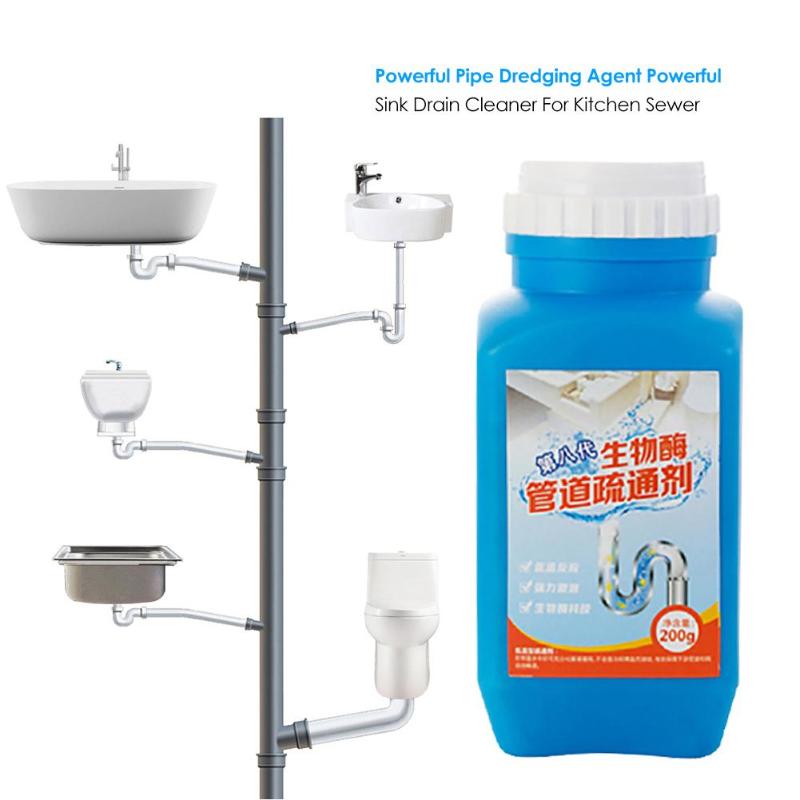 Pipe Dredging Effective Alkaline Solubilizers and Surfactants Drain Cleaner Agent Anti-clogging Bathtub Deodorant Cleaning Tools