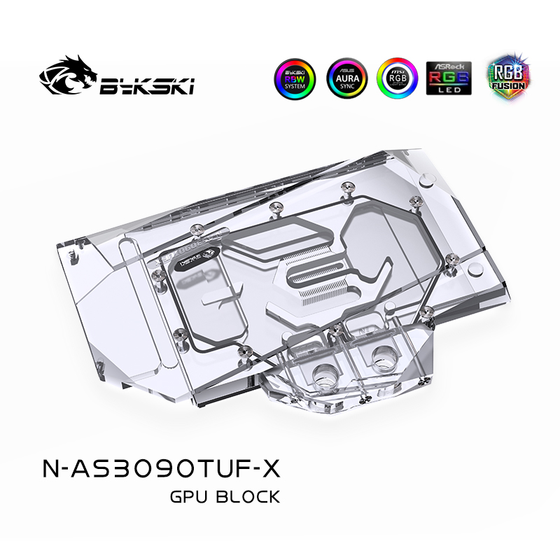Bykski GPU Water Cooling Block For ASUS TUF RTX3090/3080 GAMING, Graphics Card Liquid Cooler System, N-AS3090TUF-X