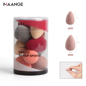 4/10pcs/set Non-latex Sponge Puff Foundation Puff Wet And Dry Use Powder Smooth Cosmetic Make Up Puff Portable Beauty Tools