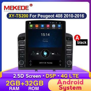 MEKEDE 4G LTE Android System For Peugeot 408 for Peugeot 308 308SW Multimedia Stereo Car Player Navigation GPS Radio 2G+32G