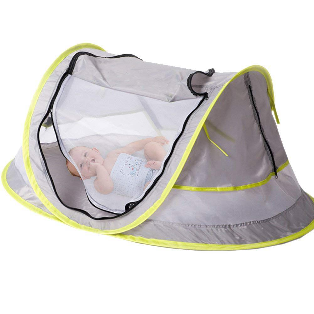 Crib Netting Baby Travel Bed Portable Baby Beach Tent UPF 50+ Sun Shelter Baby Travel Tent Pop Up Mosquito Net