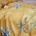 Botanical Duvet Cover Set Tree Leaves Birds printed Bedding set Soft Bed Sheet 100%Cotton Soft Breathable Full Queen size 4Pcs