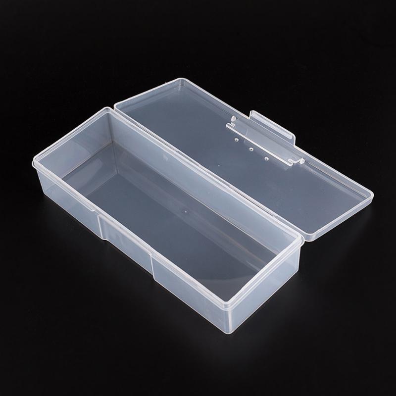 1PC Plastic Nail Tools Storage Box Case Nail Rhinestone Studs Decorations Brushes Buffer Files Grinding Container Holder Case