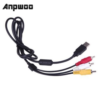 1.5M USB To RCA Cable USB 2.0 Male To 3 RCA Male Coverter Stereo Audio Video Cable Television Adapter Wire AV A/V TV Adapter