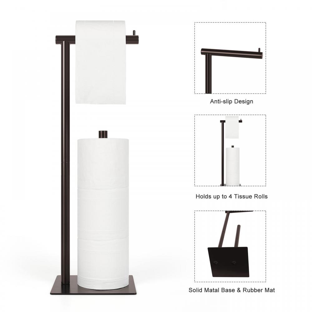 Large Capacity Standing Toilet Paper Storage Holder