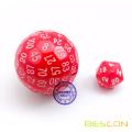 Bescon Polyhedral Dice 100 Sides Dice, D100 die, 100 Sided Cube, D100 Game Dice, 100-Sided Cube of Red Color