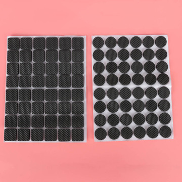 48Pcs Floor Protectors Mat Non-slip Self Adhesive Furniture Rubber Feet Pads Table Chair Round Square Sticky Pad For Sofa Chair
