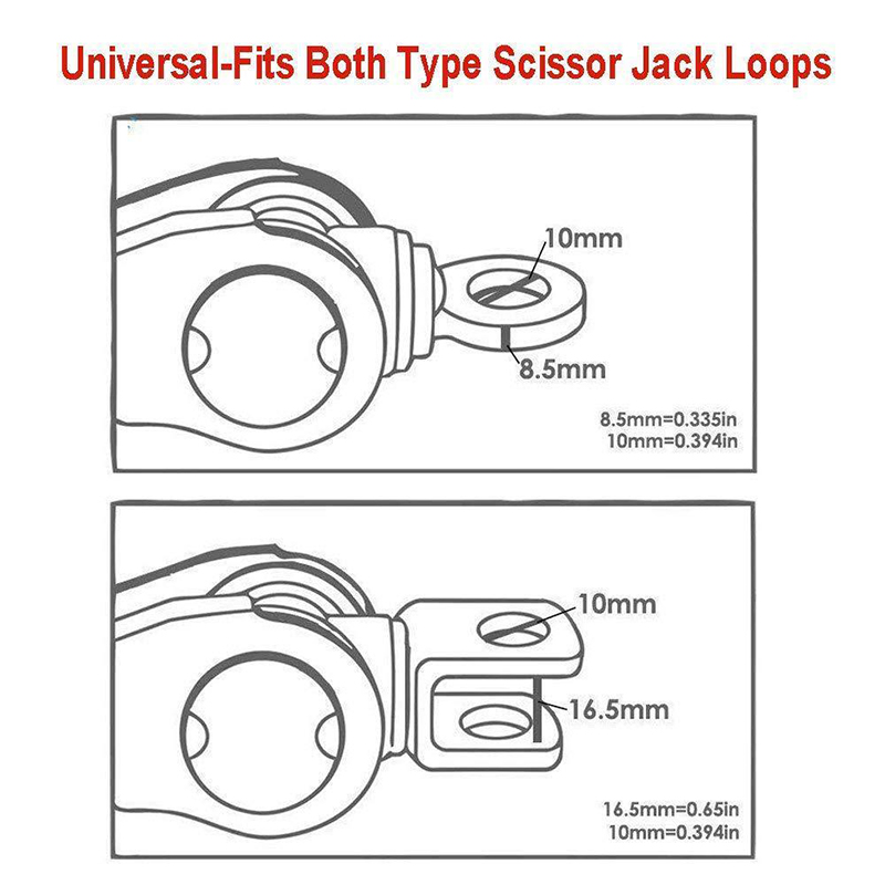 Scissor Jack Adaptor 1/2'' for Use with 1/2 Inch Drive or Impact Wrench Tools IJA001 Car Accessories Car Jacks Lifting Equipment