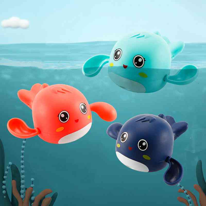 Cute Cartoon Animal Dolphin Bath Toys Fun Wind Up Chain Baby Toys For Kids Toddler Swim Clockwork Beach Water Toys