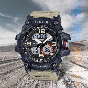READ 90001 Men Military Watch Male Sports Watch Waterproof Digital Display Army Wristwatches Men Fashion Casual Quartz Watches