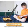 HuiNa 1572 15CH RC Alloy Crane 1/14 2.4GHz Engineering Truck Movable Boom Hook Mechanical Truck Toy Car with Sound Light