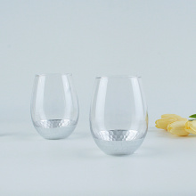 Sliver Wine Glass Highball Cake Glass Cup Tumbler Glasses Reusable Transparent Fruit Juice Beer Water Cup Small Cake Holder