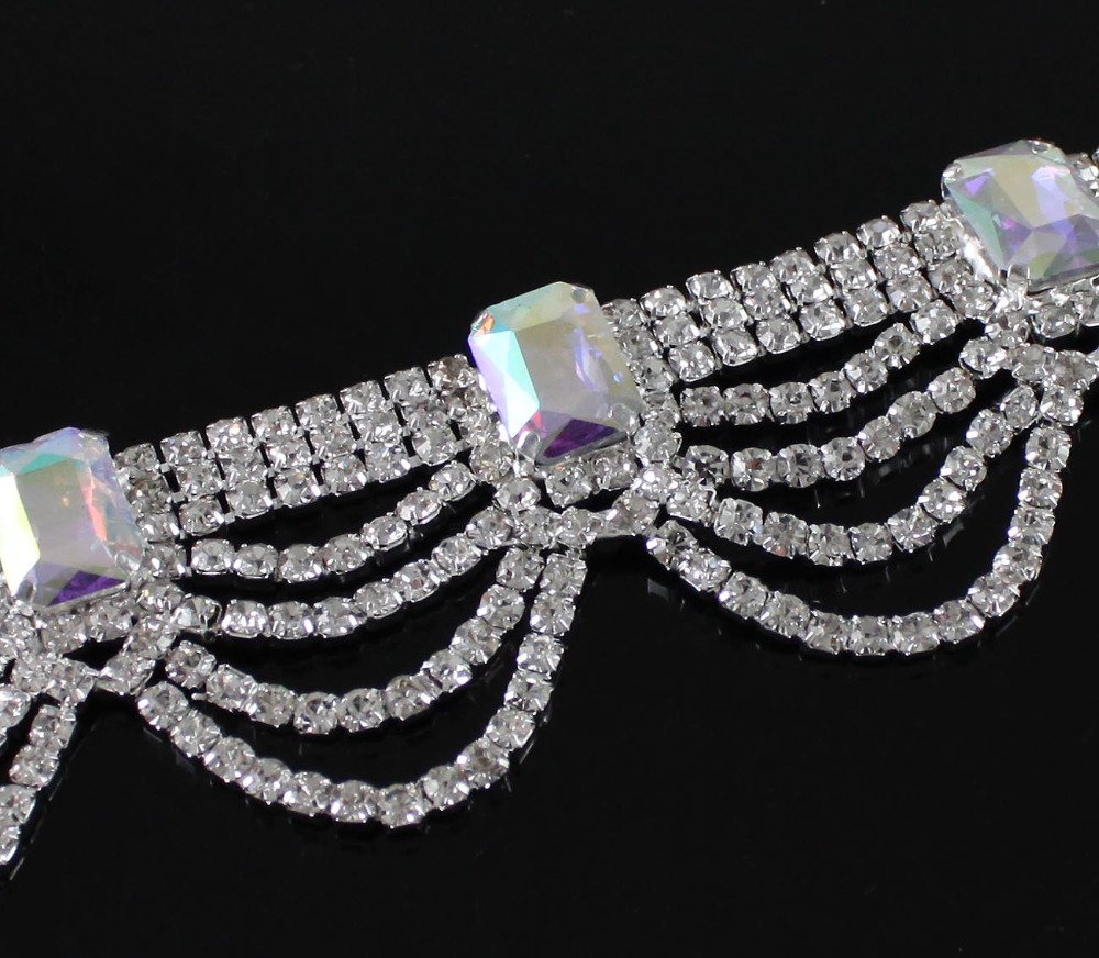 10Yards AB Crystal Rhinestone Chain Trim Diamond Trimming Luxury For Wedding Belt