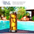 Clear Whiskey Glass Heavy Base Tall Highball Glasses Thick Water Glasses Cups 6pcs Set Modern Drinking Glassware Tumbler Glass