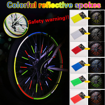 12PC Ultra Bright Bike wheel light Bicycle Spoke Wraps Road Mountain Bike Colorful Wheel Cycling Decoration Bike Accessories