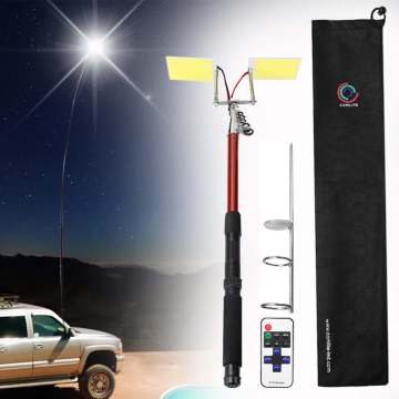 3.75M 12V Telescopic LED Fishing Rod Outdoor Lantern Camping Lamp Light with Remote Control for Road Trip Self-drive Travelling