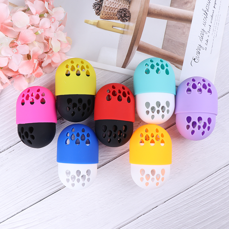 Egg Stand Powder Puff Drying Holder Beauty Pad Soft Silicone Makeup Sponge Display Rack Cosmetic Blender Sponge Case Puff Holder