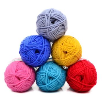 4 Shares/ball Combed Milk Cotton Yarn Comfortable Wool Blended Yarn Apparel Sewing Yarn Hand Knitting Scarf Hat Yarn