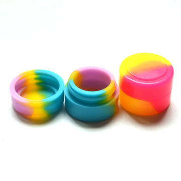 2pcs 2ml Silicone Wax Box Dry Herb Jars Dab Round Shape Silicone Container Dry Herb Oil Wax Vaporizer Silicone Jar