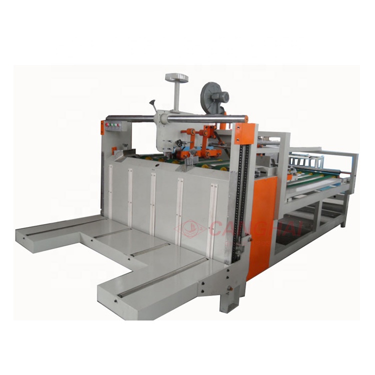 Hot sell semiauto glue machine with pressing for pizza box1