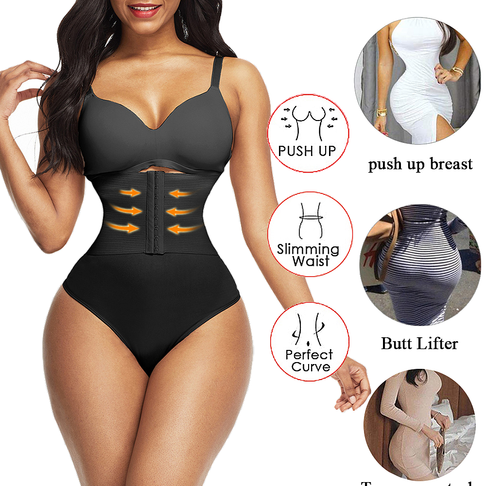 HEXIN High Waist Butt lifter Thong Panty Body Shaper Tummy Control Slimming Underwear Waist Trainer Shapewear fajas Corset Belt