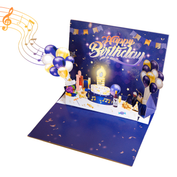 Blow Out Candle Musical Birthday Pop Up Card