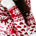 Hot Christmas Women Sweater Santa Claus Xmas Printing Long Sleeve O-neck Christmas Knitting Pullover Sweater Top Jumper Knitwear