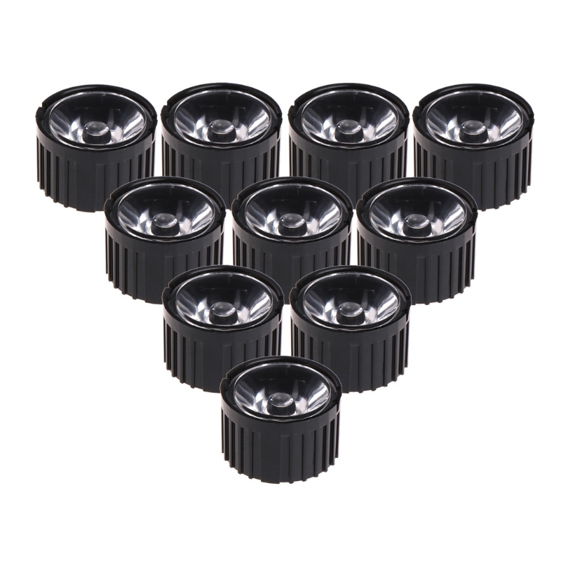 ANENG 10 Pcs 5/15/30/45/60/90/120 Degree Lens Reflector Collimator w/ Holder For 1-5W LED