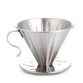 Realand Stainless Steel Clever Pour Over Coffee Dripper Brewer Cone Filter Coffee Maker with Perfect Stand