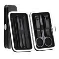 Black Nail Clipper Set Stainless Steel Nail Cutter Suit Pedicure Scissor Tweezer Manicure Set Kit Professional Nail Care Cutter