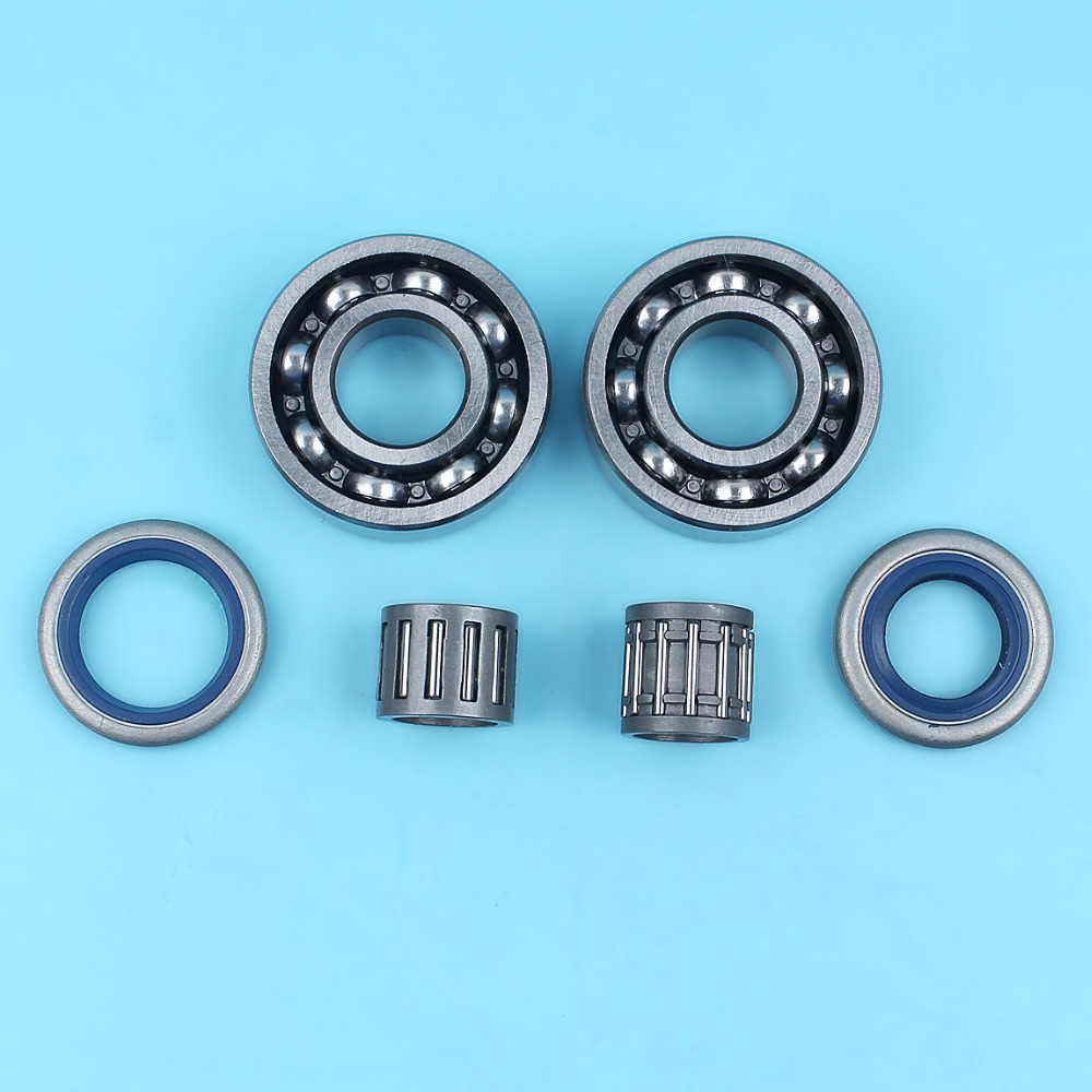 2 X Crankshaft Bearings Oil Seals for Husqvarna 362 365 371 372 372XP Chainsaw w/ Clutch & Piston Needle Bearing Cage