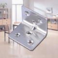 Myhomera 4Pcs Stainless Steel Corner Code Right Angle L Shape Support Connector Furniture Fixing Reinforced Thickening 90 Degree