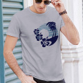 Summer T-shirt Male Funny Print Short Sleeve O-neck Casual Basic Boys Tee Hip-hop Streetwear Palm Trees Beach Graphic T Shirts