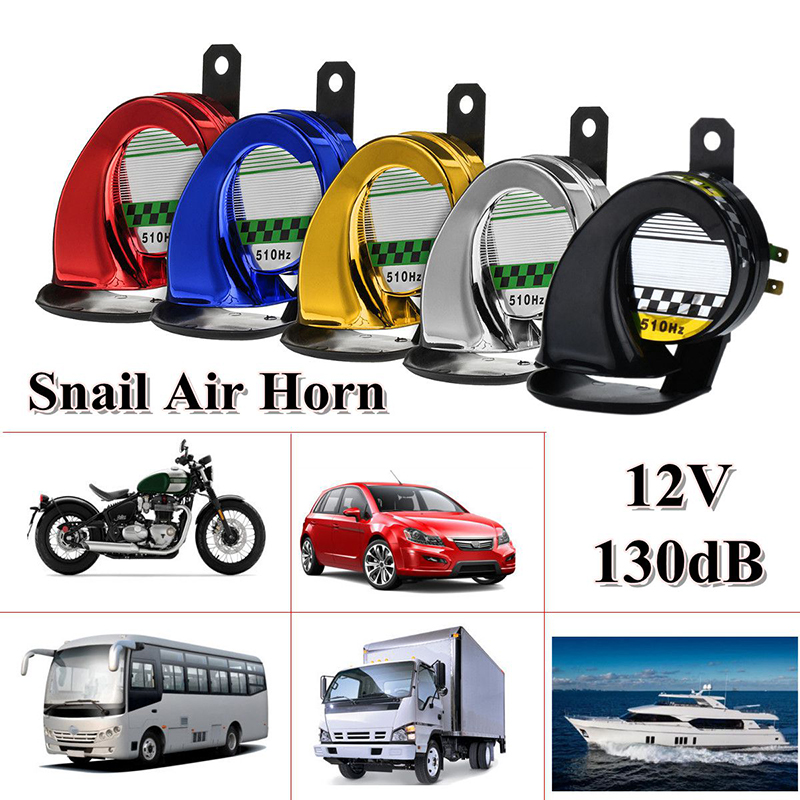 Universal Car Snail Horn Waterproof DC 12V 130db for Car Truck Motorbike Loud Car Horn