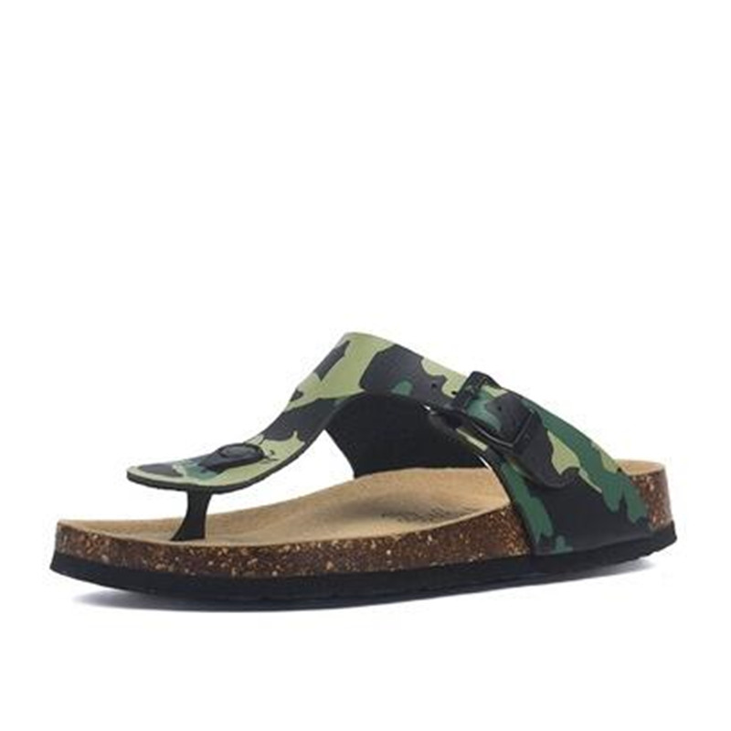New Men Beach Cork Flip Flops Slippers 2020 Casual Summer Man Mixed Color Print Slip on Slides Shoe Plus Size 35-45