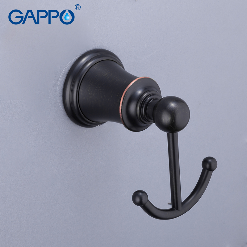 GAPPO Towel Ring black Towel Holders Brass towel ring holder bath hanger Bathroom Accessories wall mount Bath Hardware