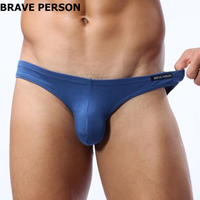 Brave Person Brief Men Underwear Sexy Bulge Pouch Male Briefs Gay Modal Seamless Sexy Mens Under Wear Low Waist Slip Homme Penis