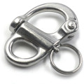 304 Stainless Steel 50mm Hard Silver Rigging Sailing Fixed Bail Snap Shackle, a pack of 5