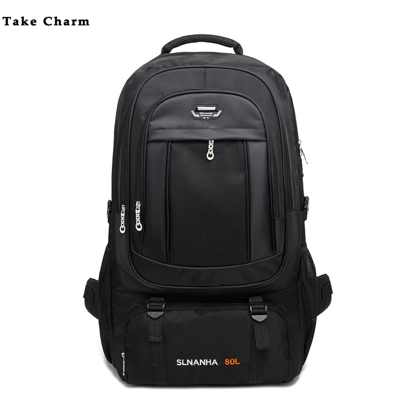 Large Capacity 50 L Men's Travel Backpack Outdoor Camping Mountain Bag Male Luggage Bag Leisure Teens Sports Backpack Black Blue