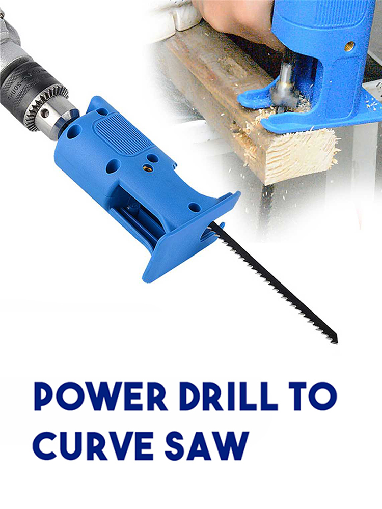 Reciprocating Saw Attachment Adapter Change Electric Drill Into Electric Saw Conversion Head for Wood Metal Cutting Power Tools
