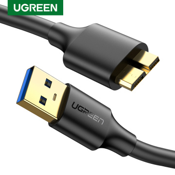 Ugreen Micro USB 3.0 Cable 3A 1M Fast Charging Data Cable USB Cord Mobile Phone Cables for Samsung Note 3 S5 Toshiba Hard Disk