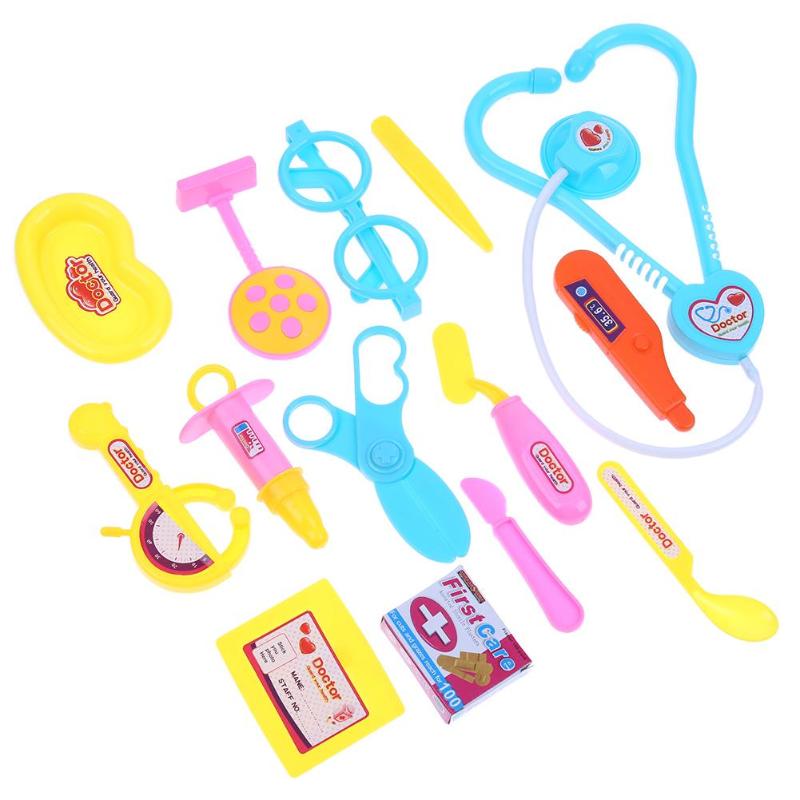 15pcs/Set Children Pretend Play Toys Set Kids Portable Doctor Nurse Suitcase Medical Kit Play Doctor Toys Kids Educational Role