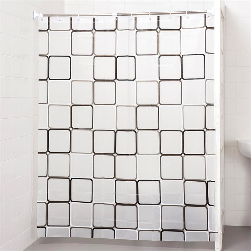 1 Set Shower Curtain With Bath Rod Bathroom Waterproof Polyester Shower Curtain Leaves Printing Curtains for Bathroom Shower