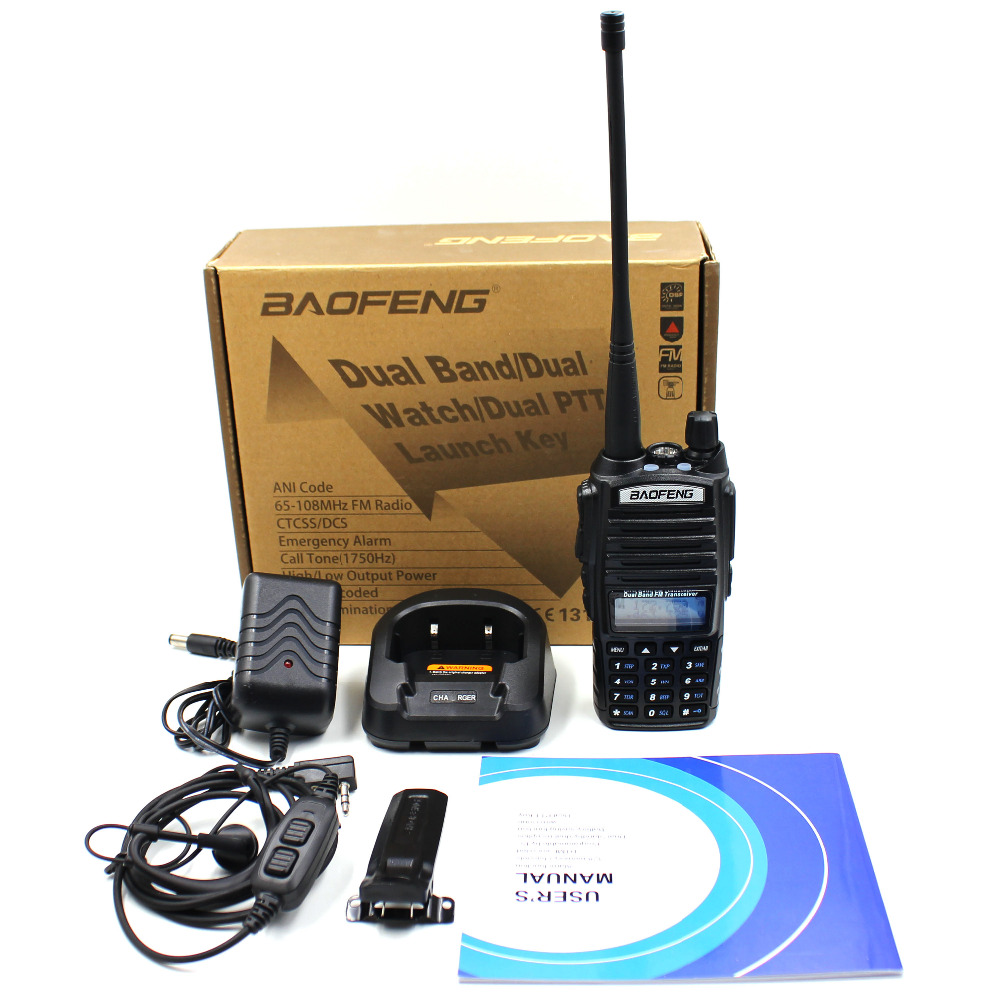 4PCS BaoFeng UV-82 Dual PTT Walkie Talkie Dual Band VHF UHF 136-174MHZ 400-520MHZ 8W Ham Radio Baofeng 82 UV82 PTT Radio Amateur